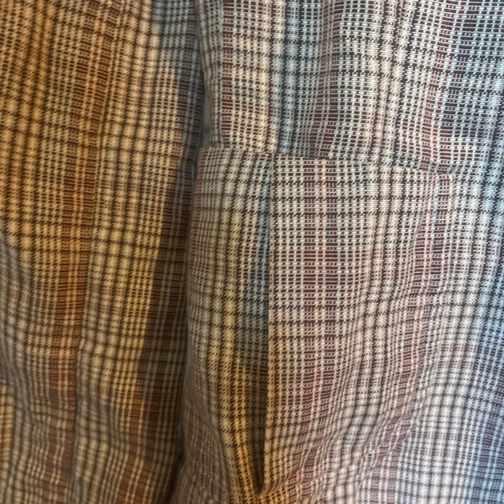 BANANA REPUBLIC Brown Tan Blazer Classic Plaid Suit Jacket- perfect staple - Picture 8 of 11